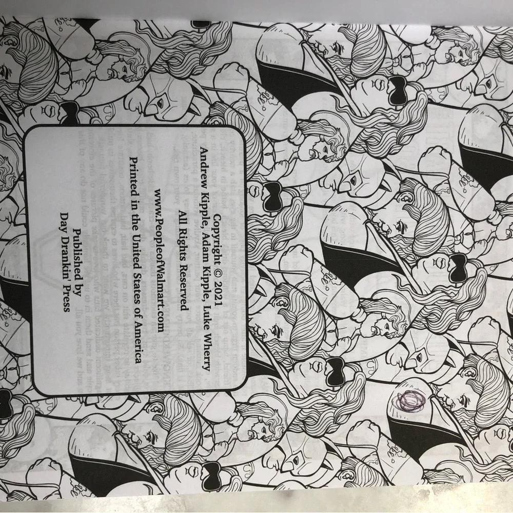 Humorous Adult Coloring Activity book The People of Walmart Rolling Back